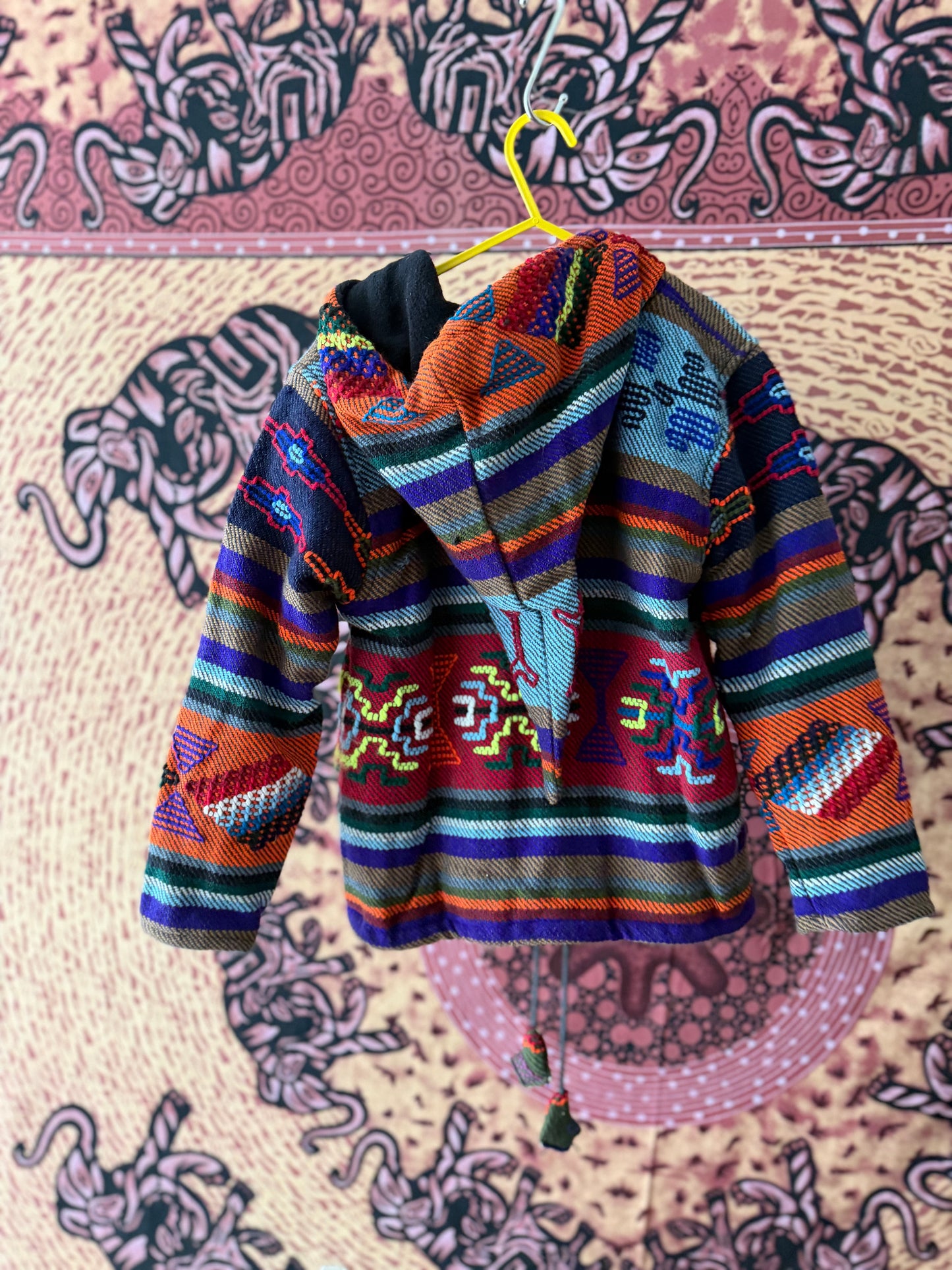 Knitted fleece lined hooded jacket