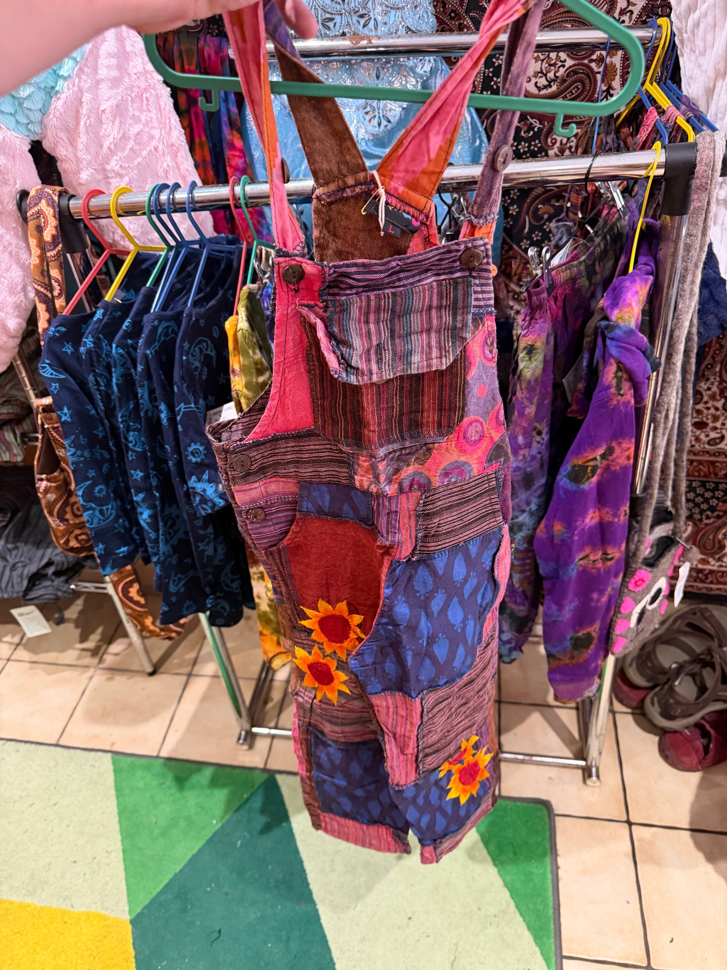 Gringo Dungarees - Patchwork Sunflower