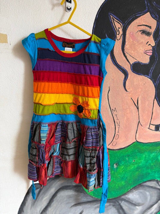 Gheri Rainbow Dress - Blue Back