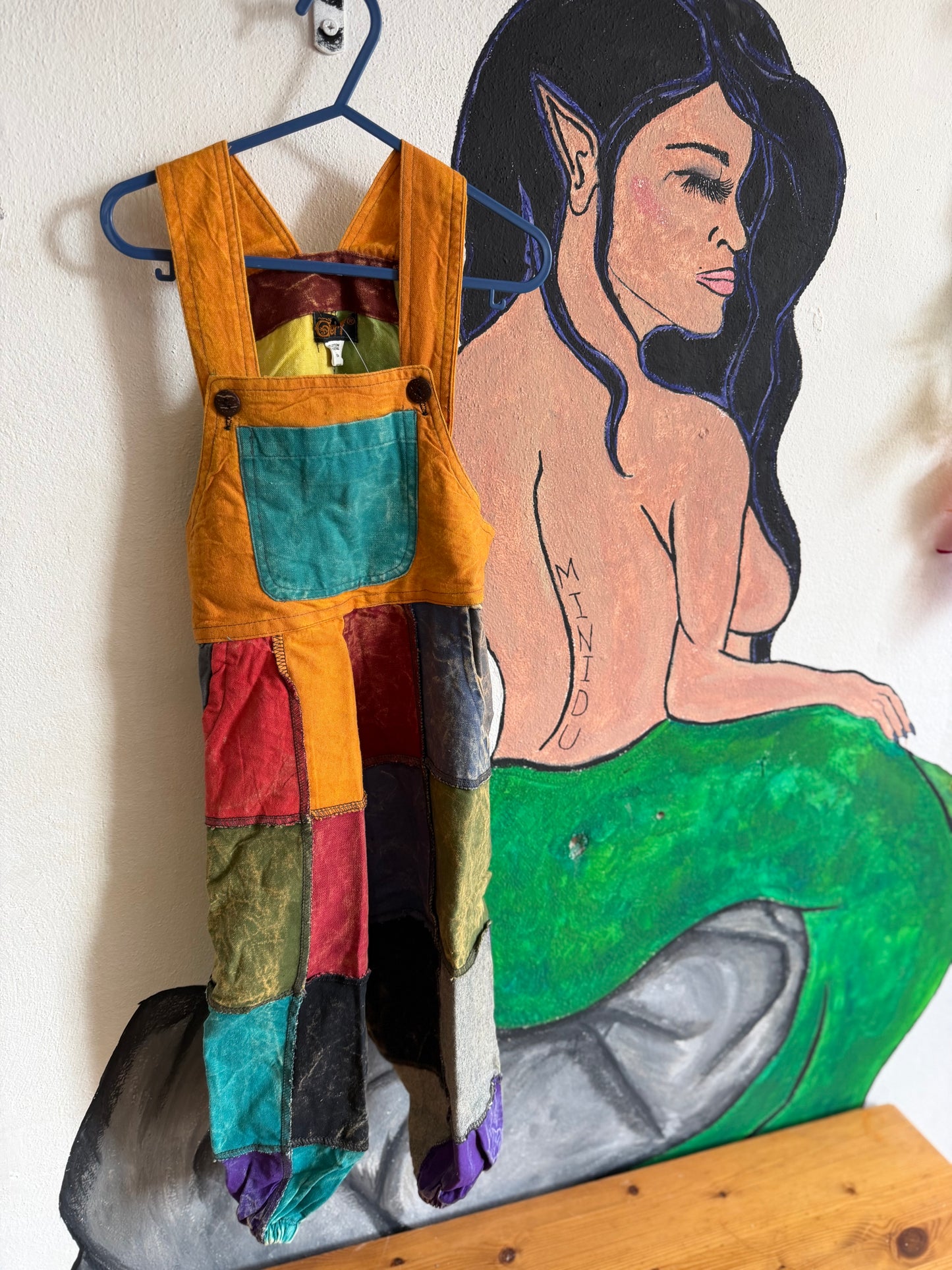 Gheri Dungarees - Block Patchwork