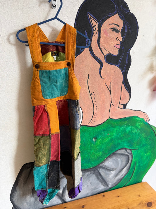 Gheri Dungarees - Block Patchwork