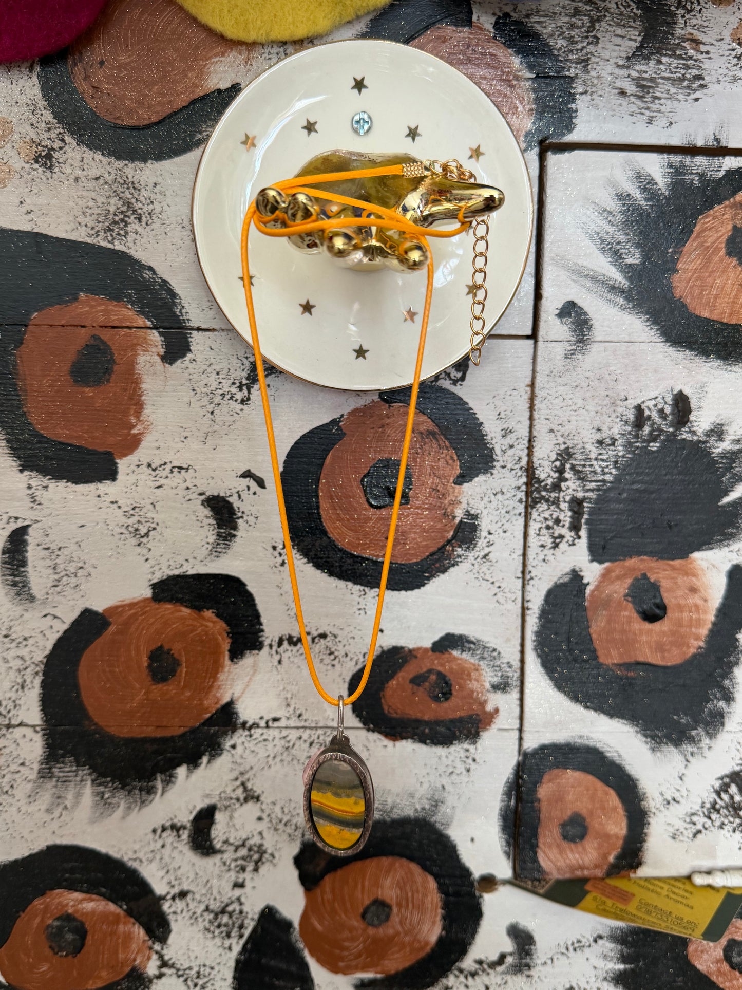 Sterling Silver Bumblebee Jasper Necklace