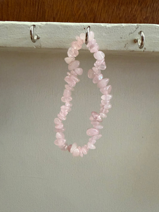 Rose Quartz Chip Bracelet