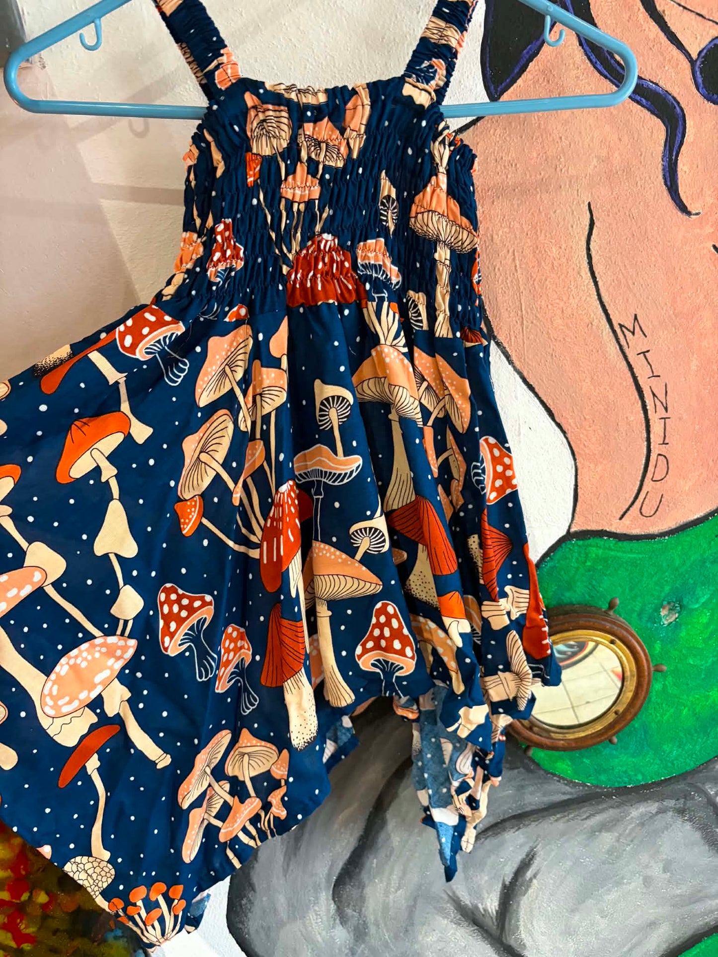 Funky Threads - Mushroom Pixie Dress Blue
